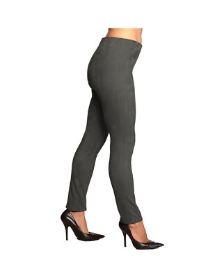 LIOR Women's Charcoal Dressy Pull On Pants For Office-