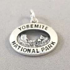 .925 Sterling Silver YOSEMITE NATIONAL PARK CHARM Valley Tunnel View 925 NP66