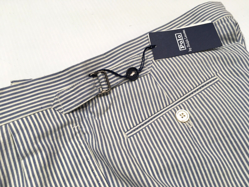 Polo Ralph Lauren Anzughose doppelt plissiert Seersucker Streifen 36 - Bild 6 von 18