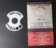 New Tecumseh 34273 Decal Power Panel Decal Genuine OEM Service Part