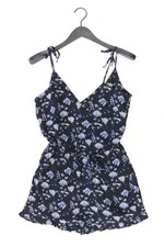 Mango Kurzer Jumpsuit Slim Jumpsuit für Damen Gr. 36, S mit Blumenmuster blau