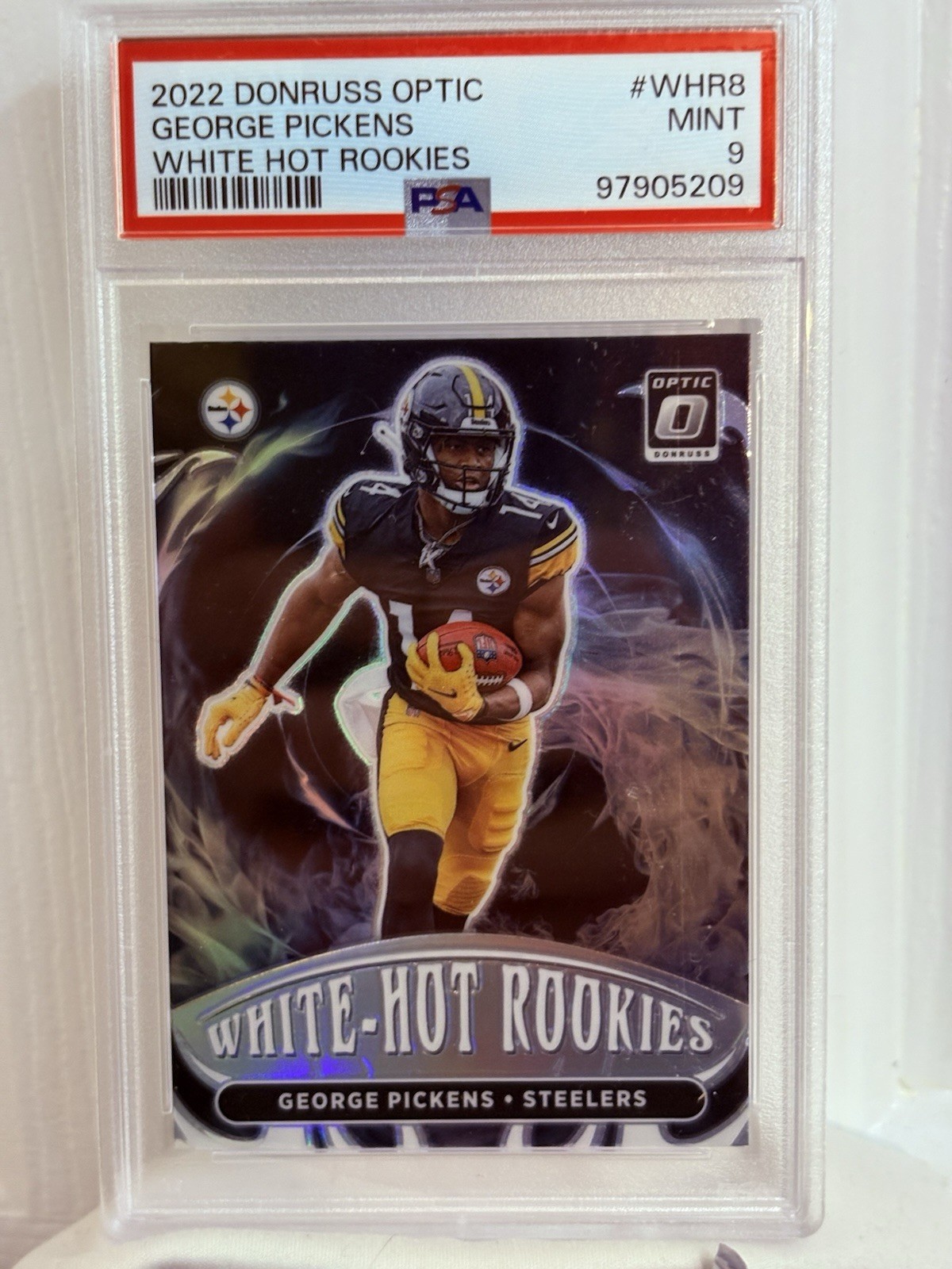 2022 Donruss Optic George Pickens White Hot Rookies PSA 9 MINT 🔥
