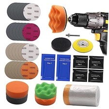 Car Headlight Restoration Kit, 3 Inch Car Polishing Sanding Kit with 1/4 Inch