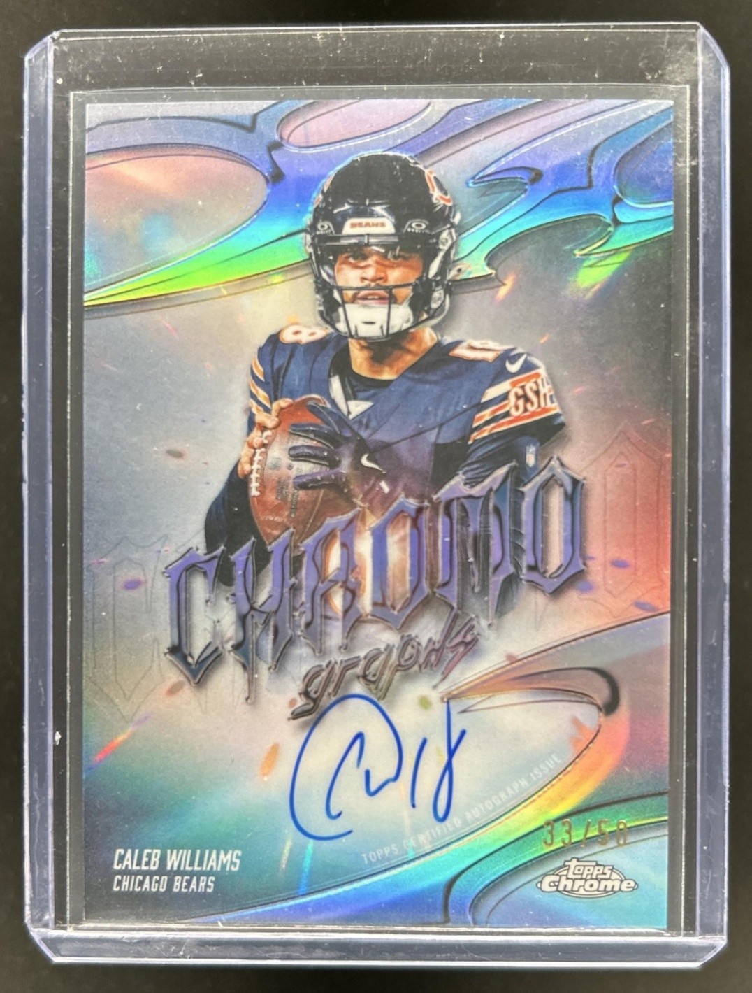 2025 Topps Chrome Caleb Williams Chromographs Auto #/50 Bears
