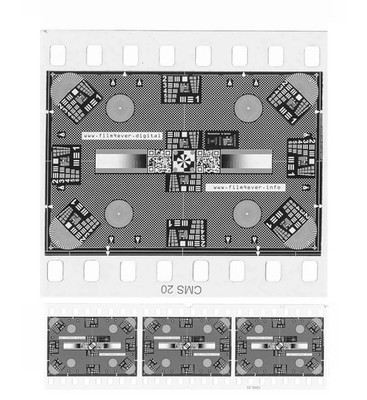 High Resolution 35 mm Test Target for Camera scanning by Vlads Test Target. Ten