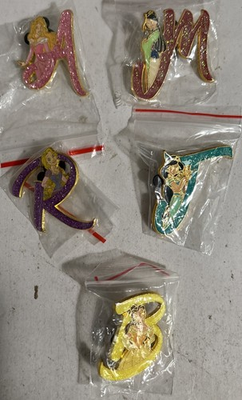 #ad Disney PRINCESS Jasmine Belle Mulan Aurora Rapunzel Letters $18.00