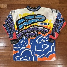 Vintage 1994 AXO Motocross Jersey Crazy AOP Size Medium Great Condition