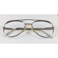Vintage AO American Optical Aviator Eyeglasses Frames Silver Tone 140 287