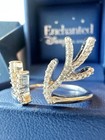 Enchanted Disney Frozen Sven 1/10tcw Diamond Antlers Silver Ring Sz 7 — photo 3