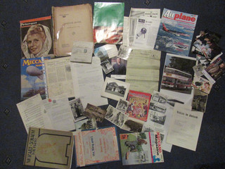 job lot of mixed misc ephemera photos postcards etc (L)