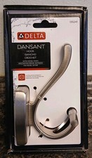 Delta 135241 Dansant Towel Robe Hook-Satin Nickel Finish