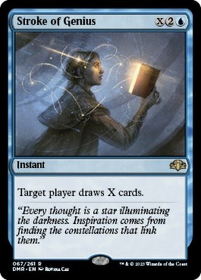 x1 Stroke of Genius - Foil R MTG Dominaria Remastered M/NM, English