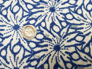 BEST Vintage Feedsack Flour Sack Fabric 40s Starburst on BLUE Remnant Quilt