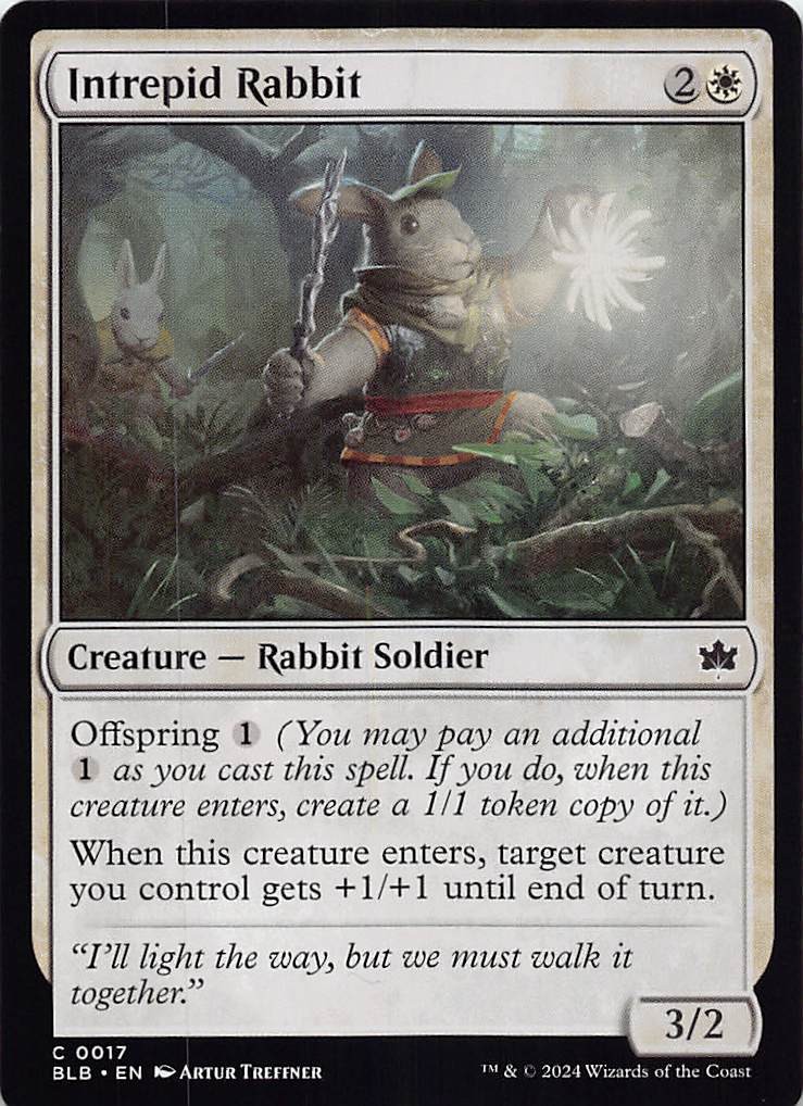 Intrepid Rabbit 17 Common Bloomburrow Magic: The Gathering Near Mint