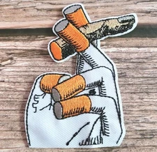 Grunge Absract Art Cigarette Avant Garde Skater Punk Iron On Patch