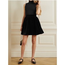 Alice + Olivia Barrett shirred velvet mini dress Size 6