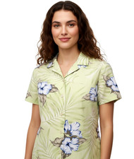 Tommy Bahama Women's Size 2 XS S Camp Shirt Blouse Paradise Silk Linen Fairycore