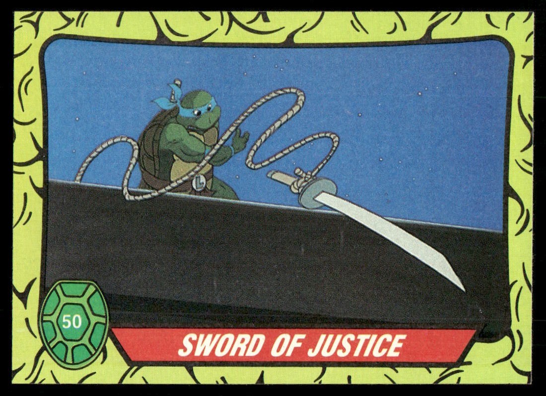 Teenage Mutant Ninja Turtles TMNT 1989 Cartoon Topps Card #50 (NM