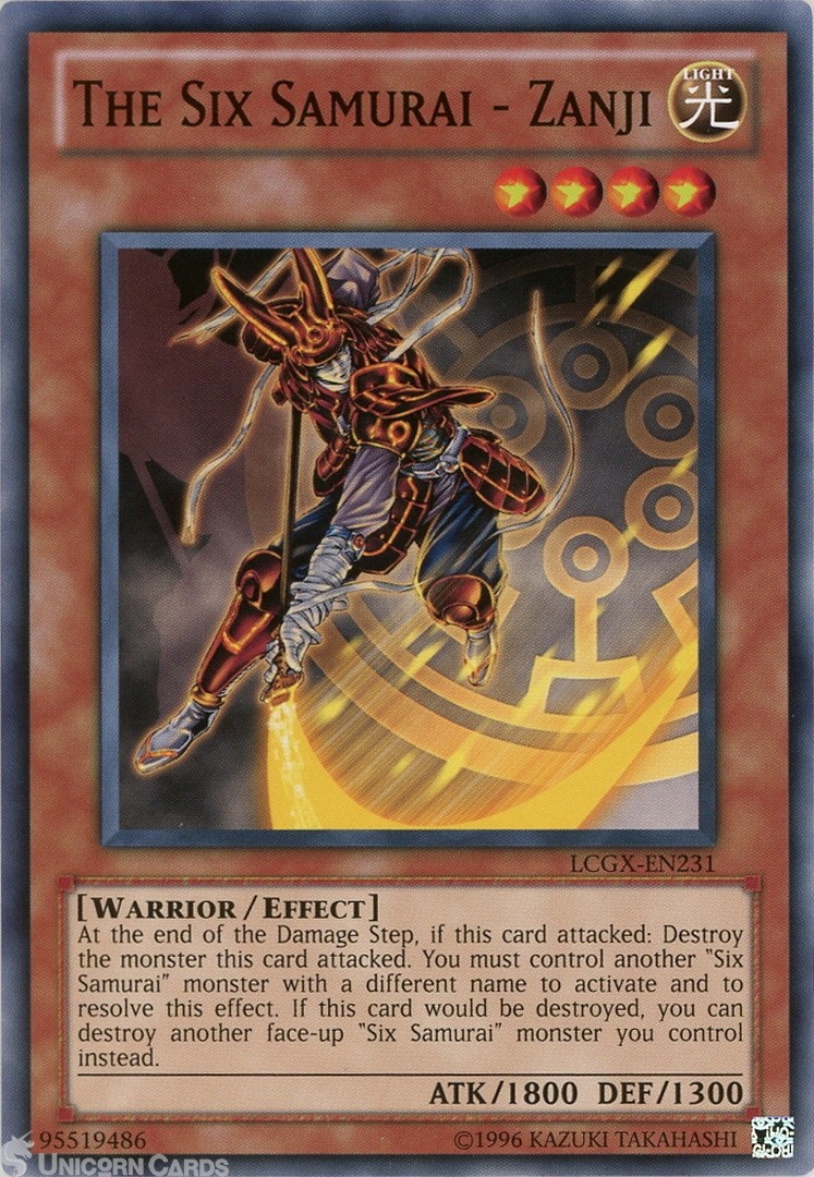LCGX-EN231 The Six Samurai - Zanji Common UNL Edition Mint YuGiOh Card