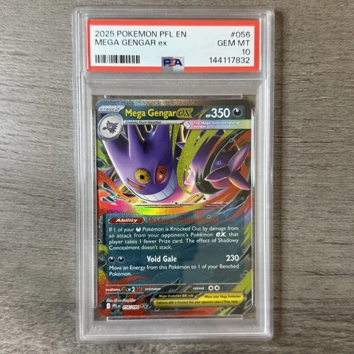 Mega Gengar ex PSA 10 - 2025 Pokemon Phantasmal Flames EN