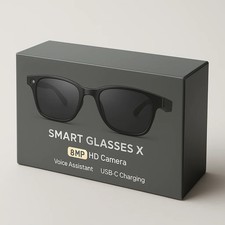 Smart Glasses X, 8MP HD Camera, Voice Assista...