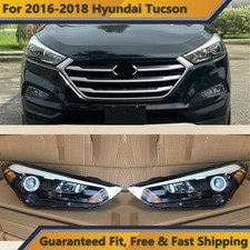 LED DRL Headlight Assembly for 2016 2018 Hyundai Tucson Driver Passenger Set 2Pc