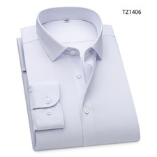 Mens Formal Shirts None Iron Business Long Sleeves Bamboo Casual Dress Shirts
