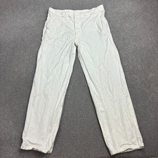 VINTAGE French Trousers Adult 34x30 White Workwear Chore Distressed Utility Mens