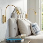 Lido Modern Wall Lamps Set of 2 Warm Gold Plug-In Fixture LED Adjustable Bedroom
