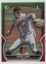2023 Bowman Draft Red & Green Gradient 10/10 Kiefer Lord #BD-137 0v2h
