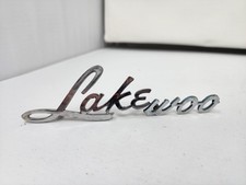 Vintage 1960s Chevy Corvair Lakewood Wagon Script Emblem Badge Chrome Silver Vintage 1960s Chevy Corvair Lakewood Wagon Script Emblem Badge Chrome Silver