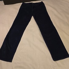 Gap Boys 16 Husky Stretch Slim Straight Blue Corduroy Pants 30" X 29"