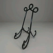 Cast Iron Large Display Stand Easel Heavy Brown Platter Plate Art Frame Book