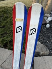 Mini Skis Vintage K2 Big Air USA - Longueur 31 Pouces - Avec Fixations Et Sangles - Occasion - Pour Débutants