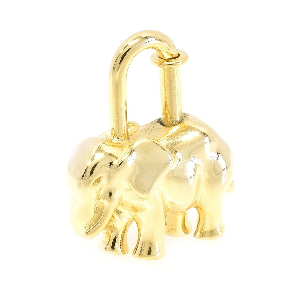 Hermes Elephant Cadena Lock Bag Charm Gold Metall Lock With Box | eBay