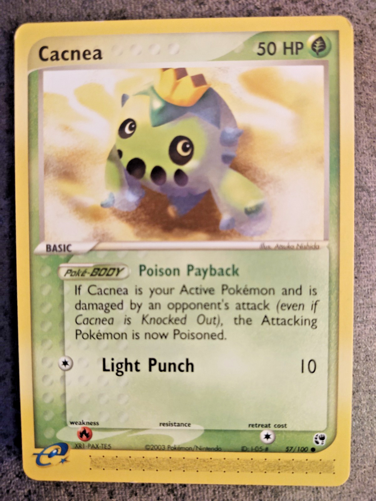 Pokemon TCG Cacnea 57/100 Sandstorm NM