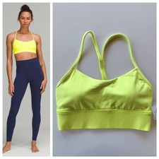 NWT Lululemon Flow Y Nulu Bra Light Support, A  C Cups in Electric Lemon Size 6