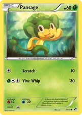 Pokemon Pansage 7/114 Black and White Common MP