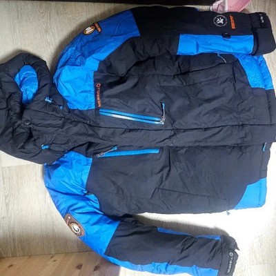 Merrell Down Puffer Jacket - Winter Outdoor Coat, Black & Blue Official