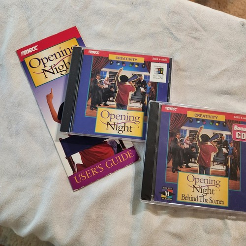 MECC 1995 Opening Night & Opening Night Behind the Scenes CD ROMs - excellent