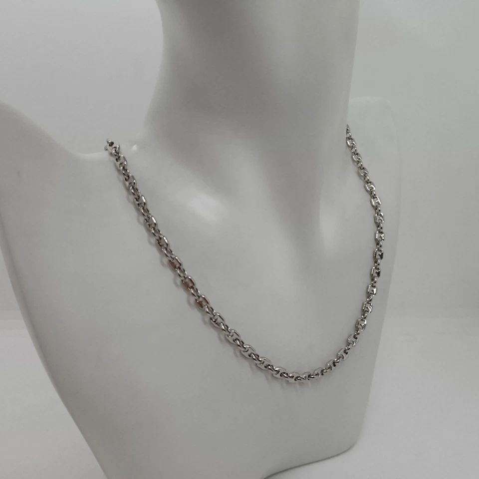 UNOAERRE COLLANA da uomo maglia marina bronzo placcato argento (2513) - Immagine 4 di 4