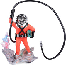 Fish Tank Bubbler Decorations Aquarium Diver Ornament Scuba Diving Fish Tank Orn