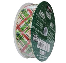 Kirkland Alambre Borde Navidad Cuadros en Cinta de Arpillera Acento Brillo 50yd X 1.5 pulgadas