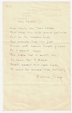 Andrew Young (1885 – 1971), Scottish poet, Autograph Poem