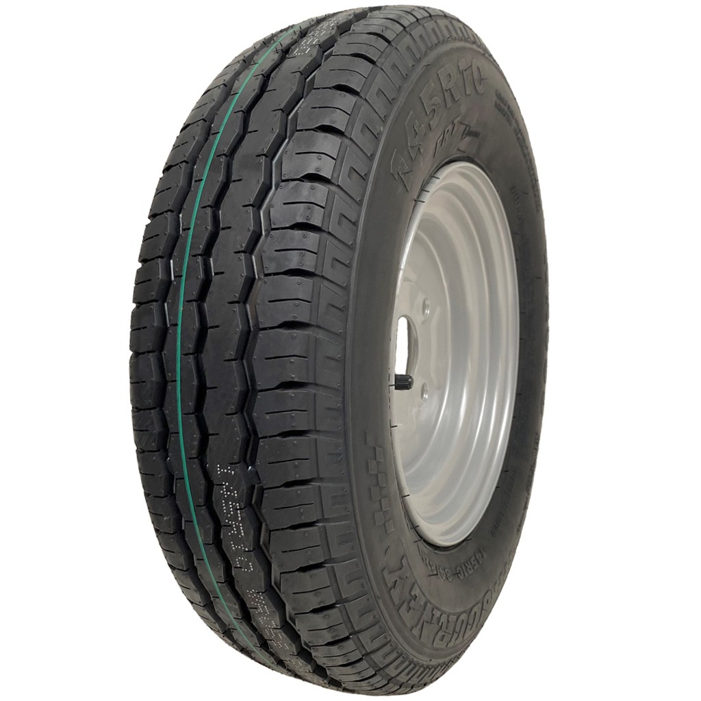 145R10 Trailer Tyre & Wheel Assembly 4 Stud 100Mm Pcd 84/82N Load Capacity 500Kg - Image 2