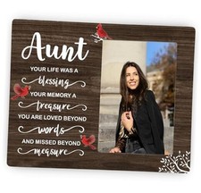 Aunt Memorial Wooden Picture Frame, In Loving Memory Remembrance Photo Frame