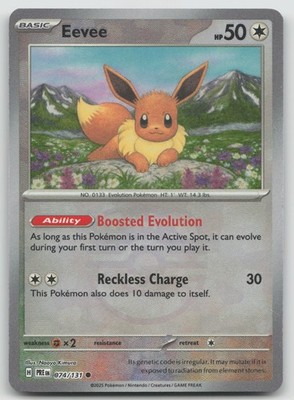 Eevee (Master Ball Pattern) Holo Common SV: Prismatic Evolutions 074/131 NM