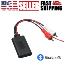 Bluetooth AUX Receiver Car Audio Stereo Module 2 RCA Interface Cable Adapter