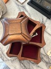 Wood Stackable Jewelry Box Multi-Tier Organizer Red Velvet Lined for Rings — photo 1