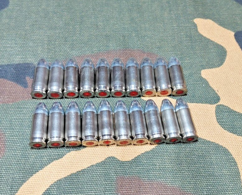 9MM LUGER SNAP CAPS  SET OF 20 "SILVER BULLETS" REAL 115GN WEIGHT!!!